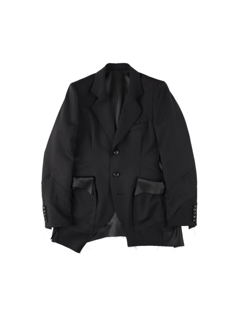 【SALE／30%OFF】sulvam 【25AW】＜sulvam＞3つボタンアシンメトリージャケット サルバム ジャケット・アウター テーラードジャケット・ブレザー ブラック【RBA_E】【送料無料】