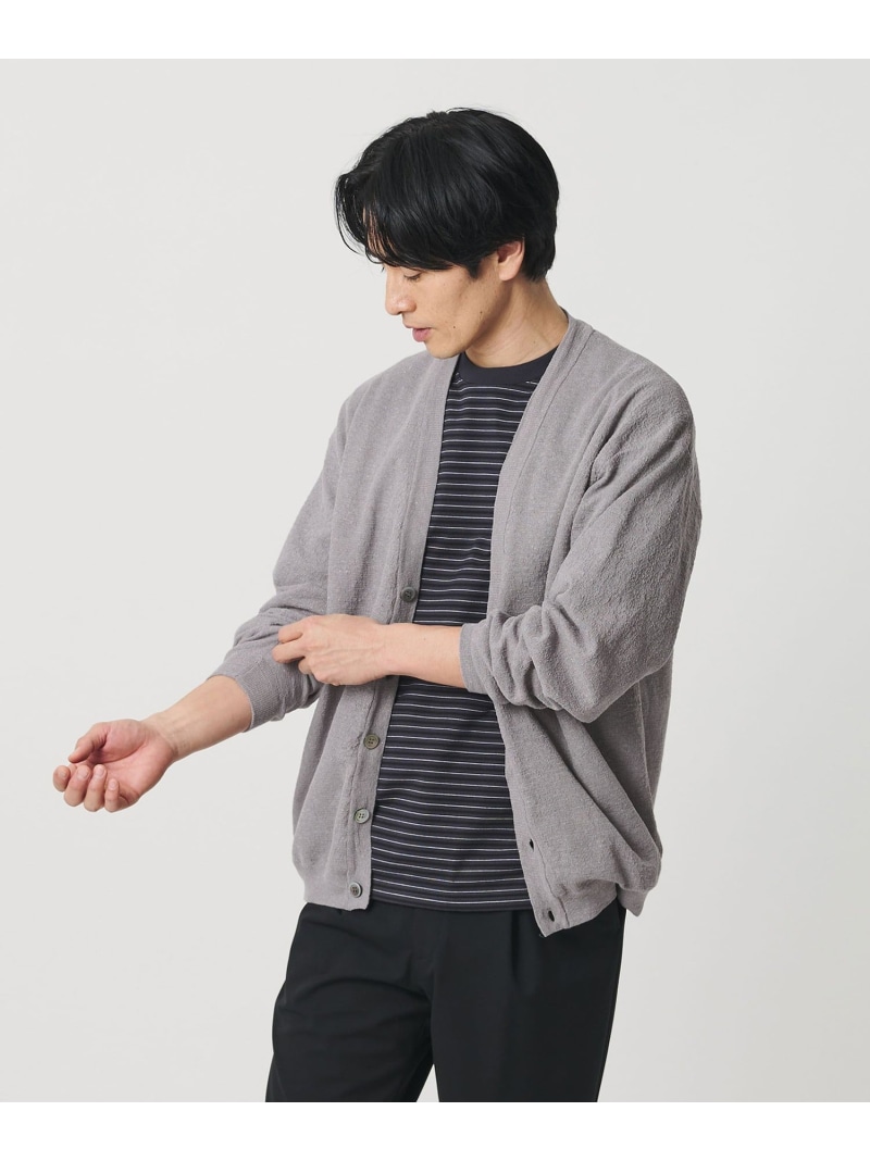 BEAUTY&YOUTH UNITED ARROWS エアミラノ Vネック カーディガン ウォッシャブル 抗菌 防臭機能付き ビューティー＆ユース　ユナイテッドアローズ トップス カーディガン グレー【送料無料】｜ Fashion Men