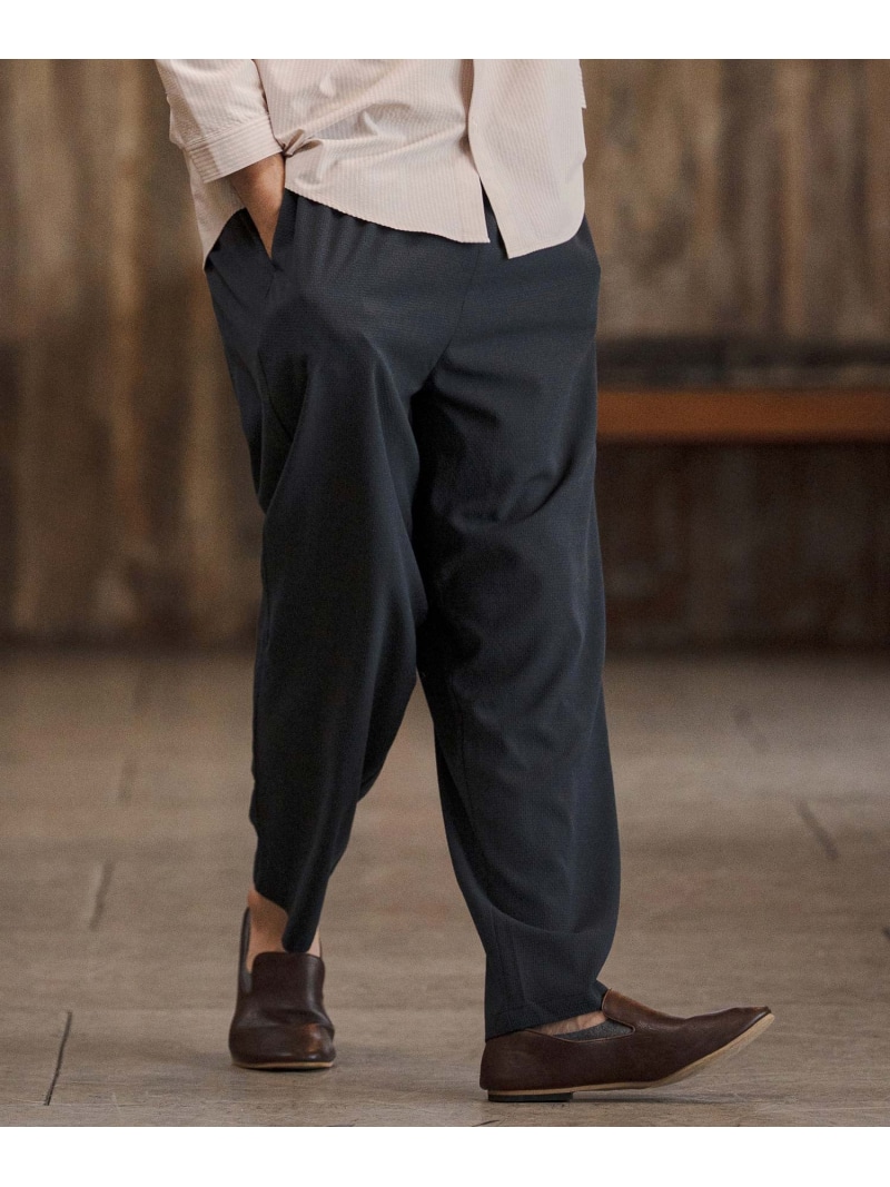 CAMBIO mp14680-Seersucker Balloon Pants バルーンパンツ カンビオ パンツ その他のパンツ ブラック グレー ベージュ【送料無料】｜ Fashion Men