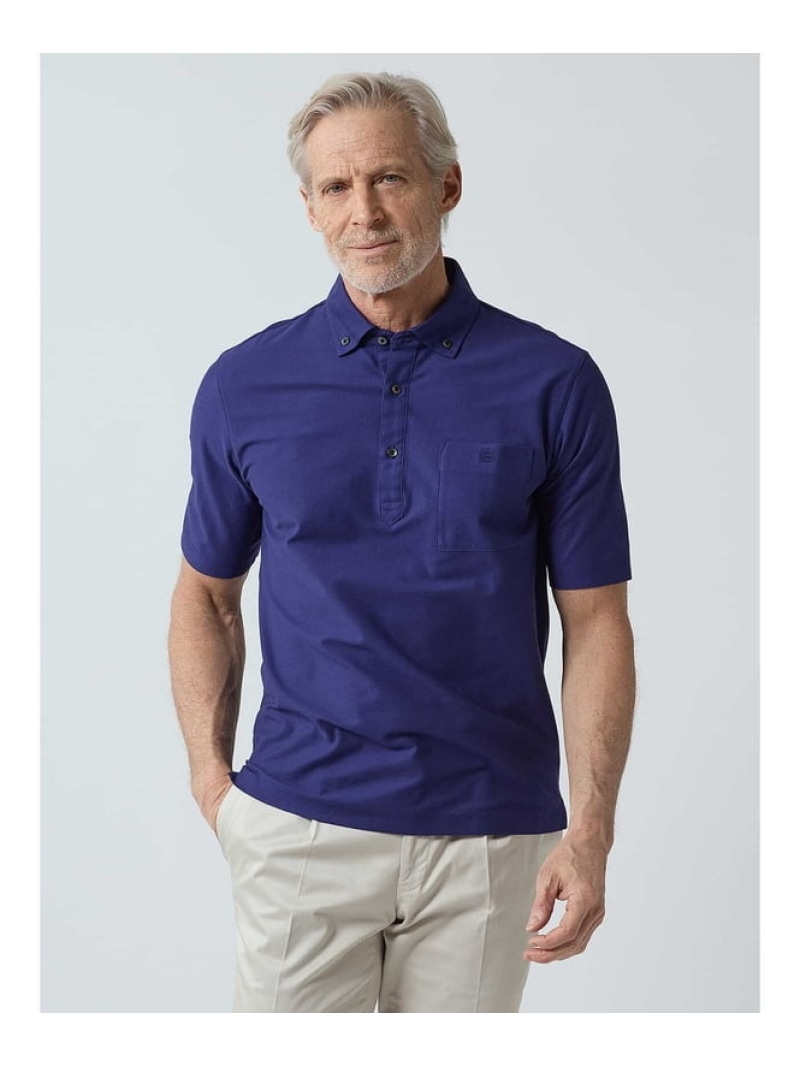 【SALE／20%OFF】Aquascutum MEN Jersey Kersey Polo アクアスキュータム トップス カットソー・Tシャツ ブラック ピンク グリーン ネイビー【RBA_E】【送料無料】