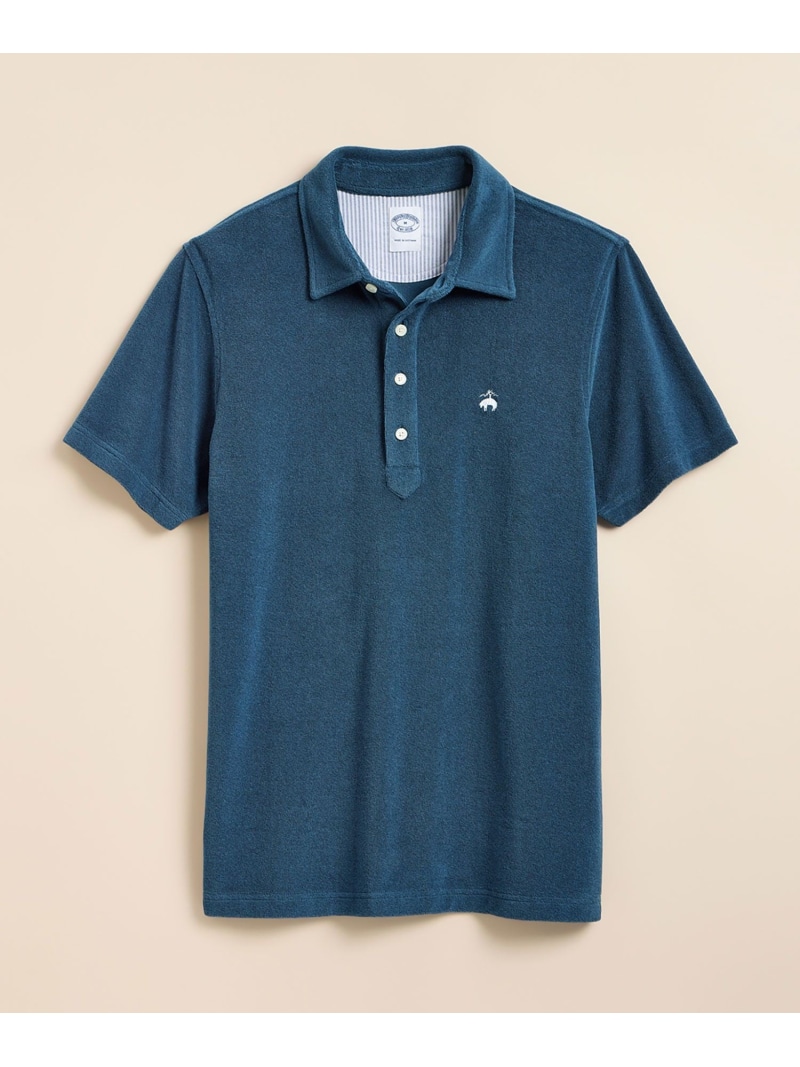 【SALE／20%OFF】BROOKS BROTHERS コットン/ポリエステル テリークロス ポロシャツ ブルックス ブラザーズ トップス ポロシャツ ネイビー【RBA_E】【送料無料】｜ Fashion Men 9,240円