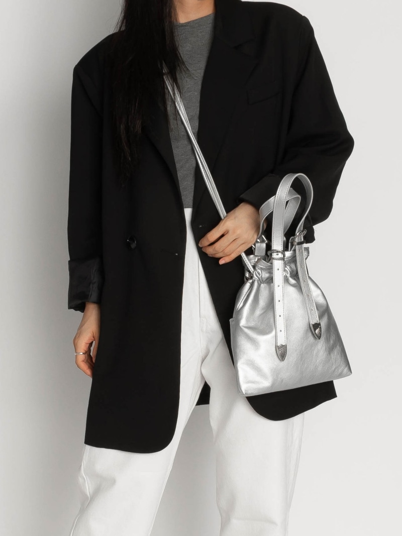 楽天市場】ハンドバッグ バケツバッグ バケツ型バッグ シルバーバッグ