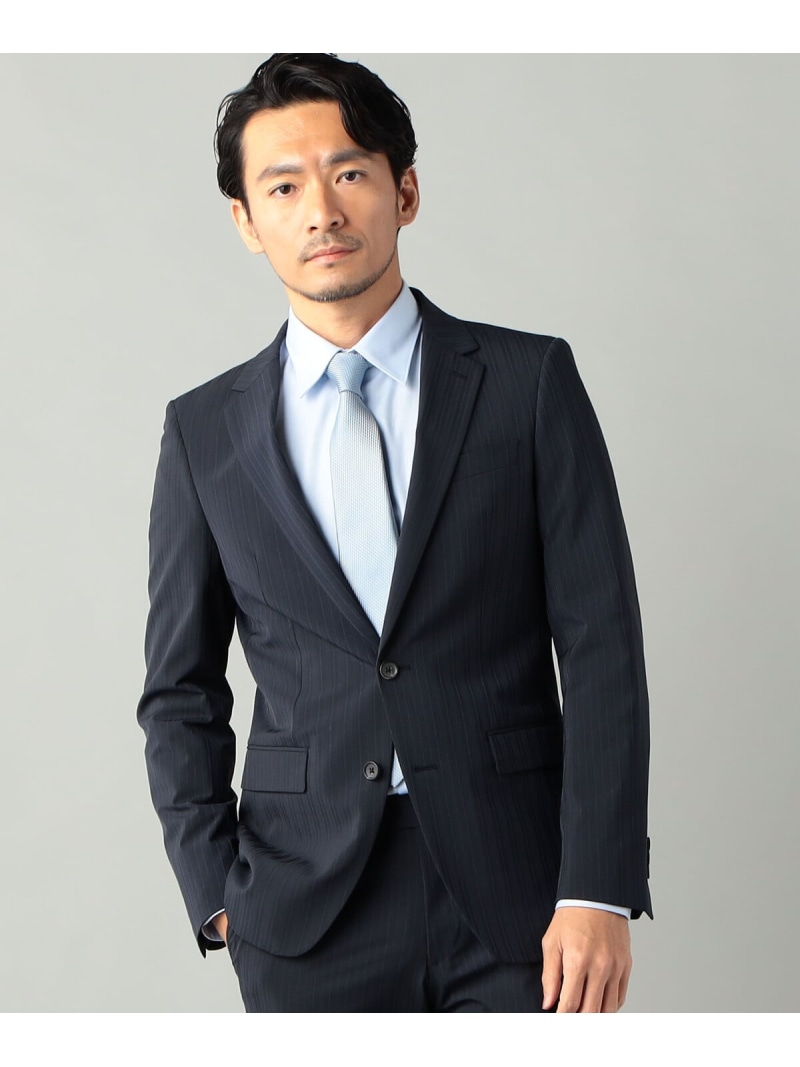 【SALE/50%OFF】COMME CA MEN 【COMME CA MEN】【セットアップ対応】ポリエステルストレッチ ピンストライプ ジャケット コムサメン スーツ・フォーマル スーツジャケット ブラック ネイビー【RBA_E】【送料無料】| Fashion Men