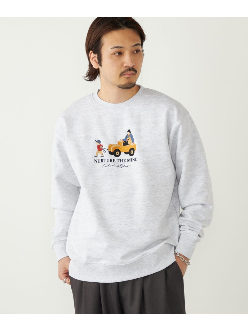 SHIPS Colors SHIPS Colors:エンブロイダリー スウェット◇ シップス トップス スウェット・トレーナー ホワイト ベージュ グレー ブルー【送料無料】