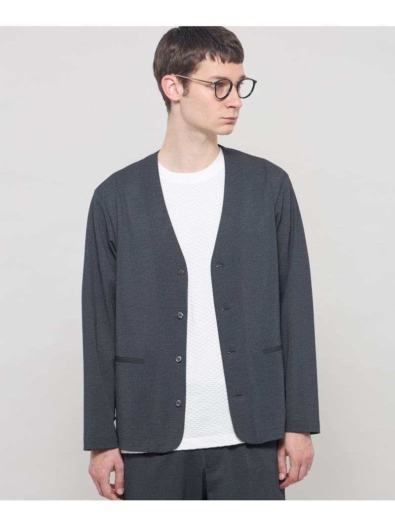MACKINTOSH LONDON 【ICE JET】セットアップノーカラージャケット マッキントッシュ ロンドン ジャケット・アウター ブルゾン・ジャンパー グレー ネイビー【送料無料】｜ Fashion Men