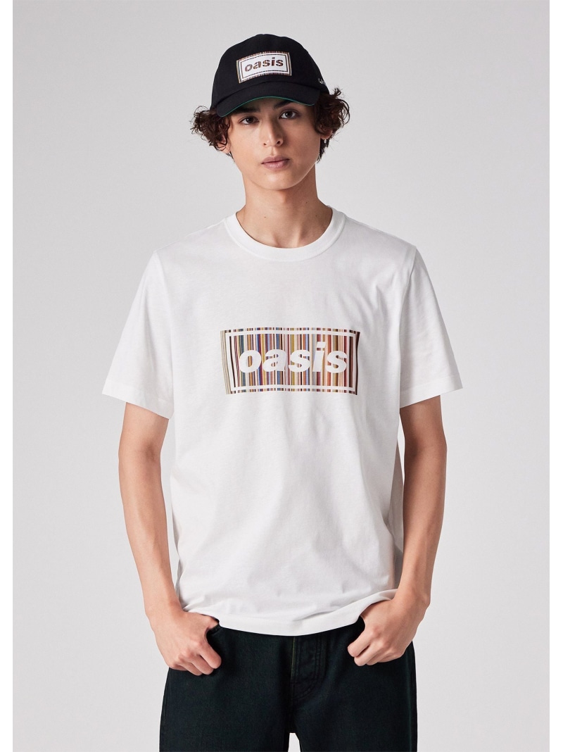 Paul Smith Paul Smith × Oasis シグネチャーストライプロゴ Tシャツ ポール・スミス トップス カットソー・Tシャツ ホワイト ブラック【送料無料】