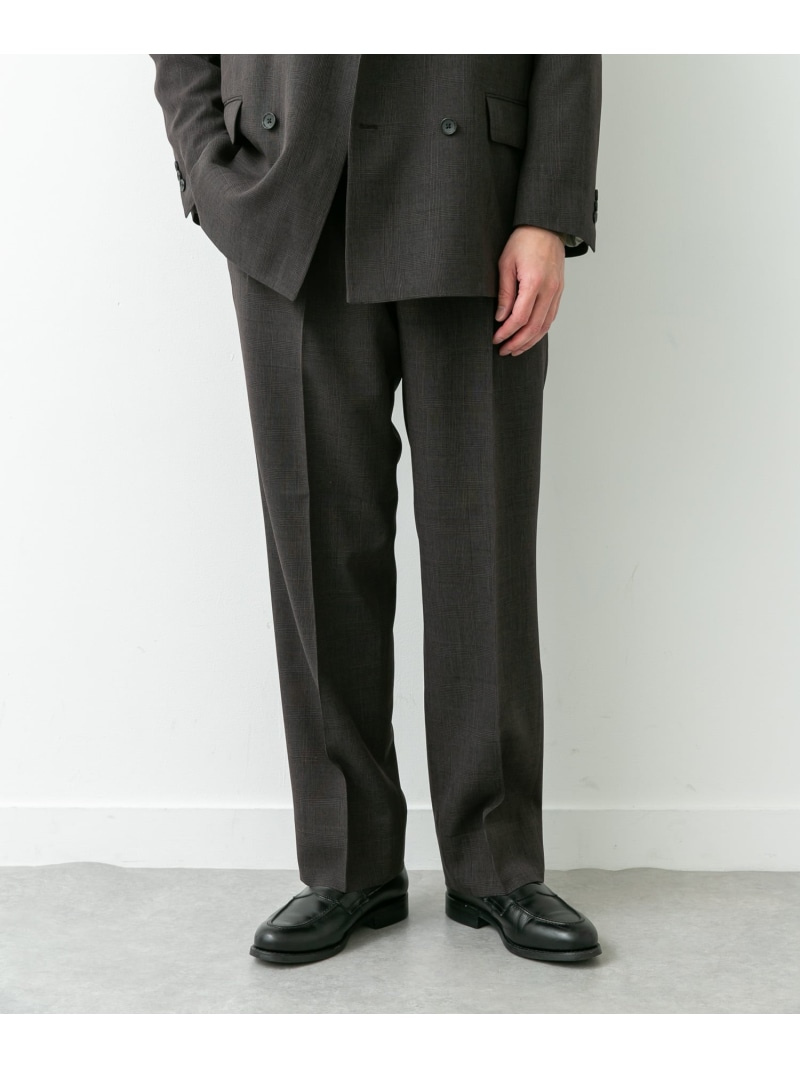 【SALE/30%OFF】URBAN RESEARCH DOORS LIFE STYLE TAILOR ウーリーノグレンチェック2タックパンツ アーバンリサーチドアーズ パンツ スラックス・ドレスパンツ ブラウン【RBA_E】【送料無料】| Fashion Men