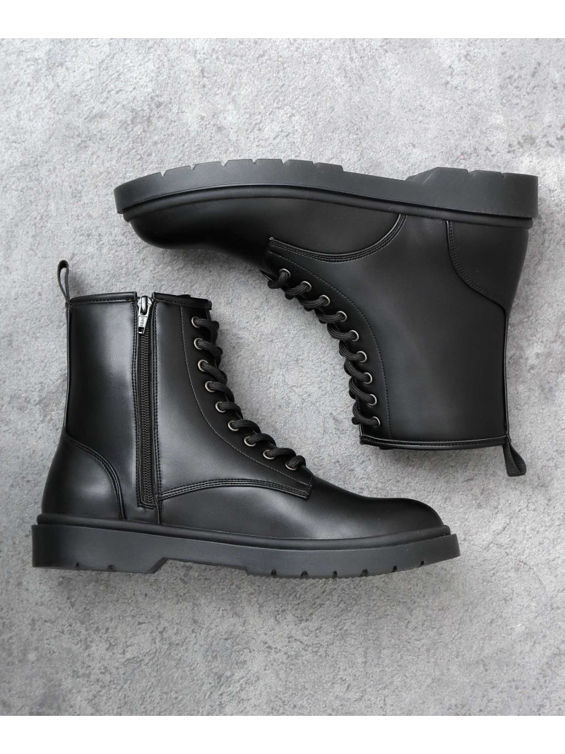 glabella ブーツ メンズ ミリタリーブーツ ショートブーツ 黒 グラベラ glabella エー.エム.エス. シューズ・靴 ブーツ ブラック【送料無料】