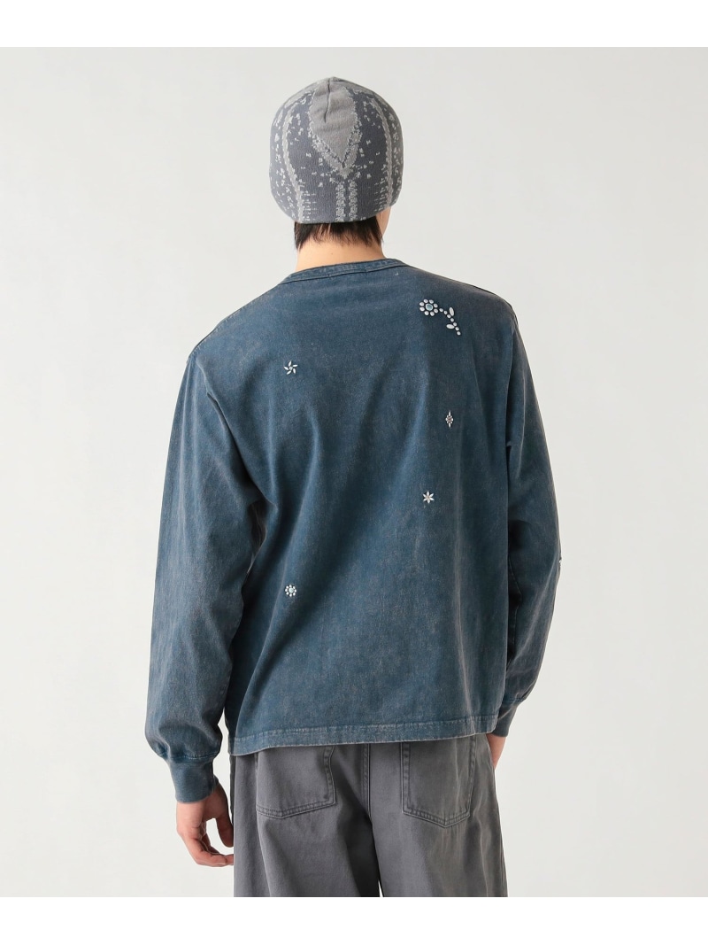 BEAMS HEART MEN スタッズ エンブレム ロングスリーブ ビームス ハート トップス カットソー・Tシャツ ネイビー ブラック【送料無料】