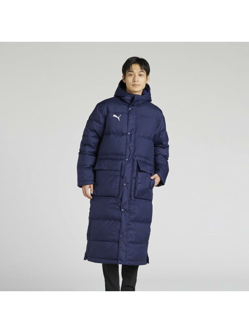 PUMA メンズ サッカー TEAMLIGA ロングダウンコート LONG DOWN COAT プーマ ジャケット・アウター ダウンジャケット・ダウンベスト ネイビー【送料無料】