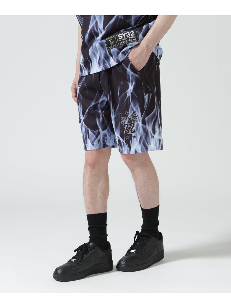 ROYAL FLASH SY32 by SWEET YEARS/SY×beauty:beast SWEAT SHORT PANTS ロイヤルフラッシュ パンツ その他のパンツ ブラック【送料無料】| Fashion Men