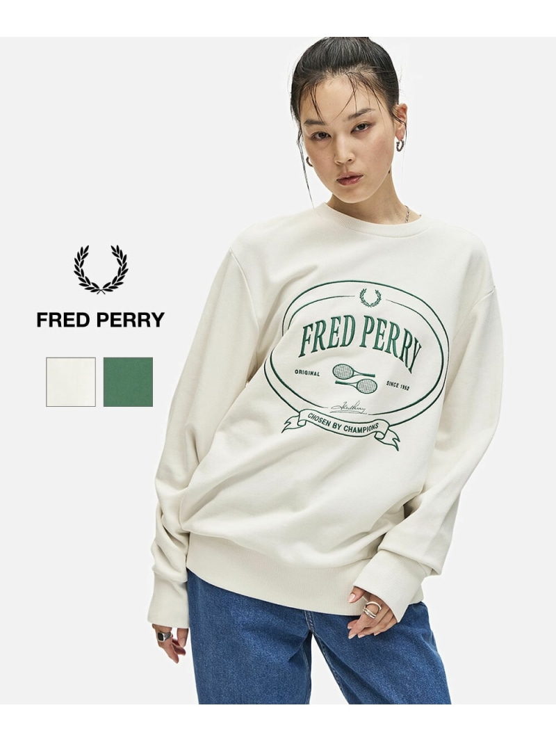 FRED PERRY フレッドペリー Chosen by Champions Sweatshirt ブルーコムブルー トップス スウェット・トレーナー【送料無料】| Fashion Men