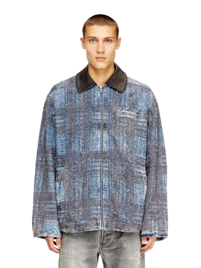 DIESEL メンズ デニムジャケット D-IVAR-S1 ディーゼル ジャケット・アウター デニムジャケット ブルー【送料無料】
