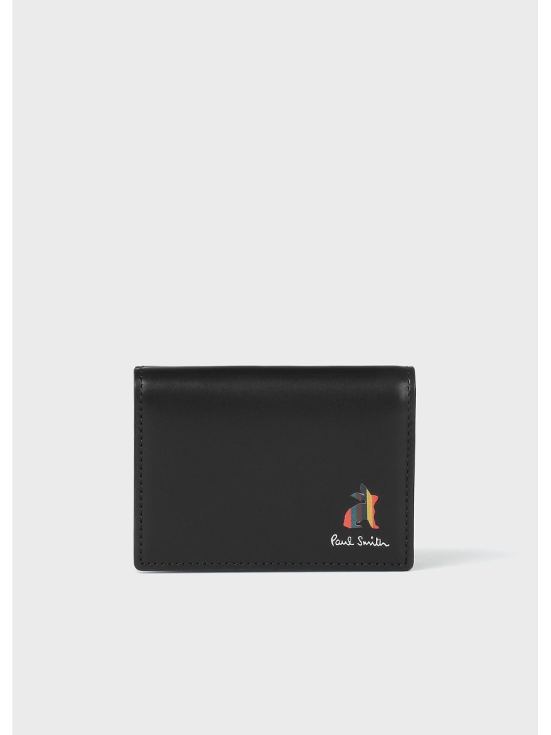 Paul Smith マーケトリー ブライトストライプ ラビット 3つ折り財布 ポール・スミス 財布・ポーチ・ケース 財布 ブラック【送料無料】