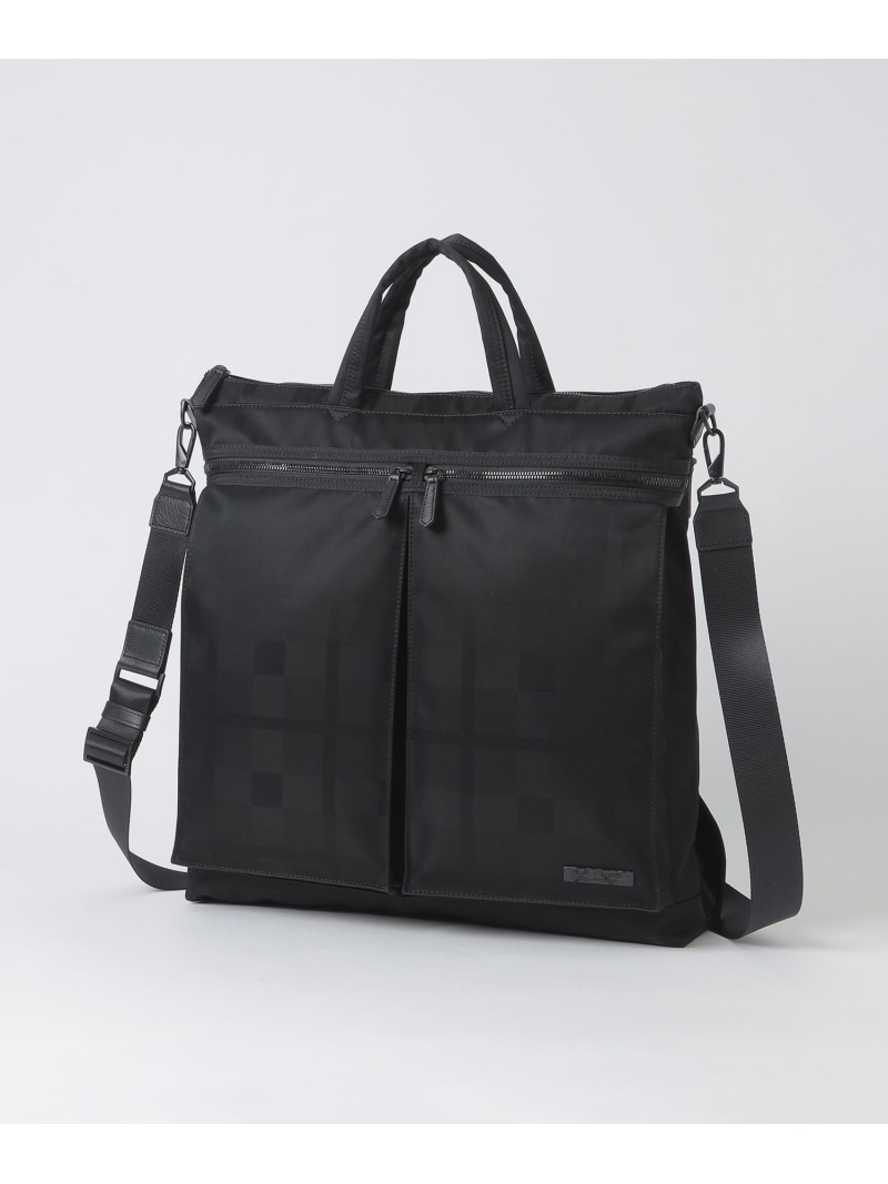 BLACK LABEL CRESTBRIDGE BLACK of  BLACKs ヘルメットトートバッグ 青色付け札 / ブラックレーベル・クレストブリッジ 御徒面子 余分の物の御徒面子 黒いこと【貨物輸送無料】