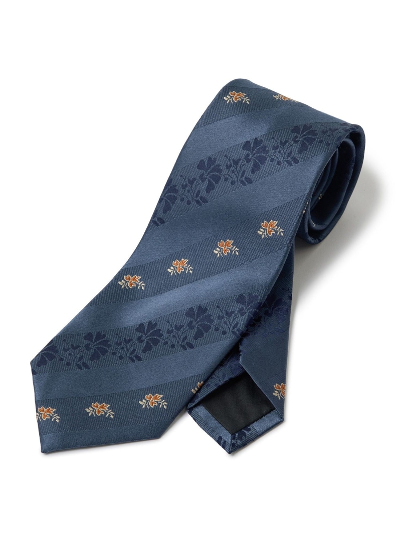 MEN'S BIGI 【TIE YOUR TIE /タイユアタイ】フローラルシャドーストライプ柄ネクタイ メンズ ビギ スーツ・フォーマル ネクタイ・蝶ネクタイ ネイビー ワインレッド【送料無料】｜ Fashion Men