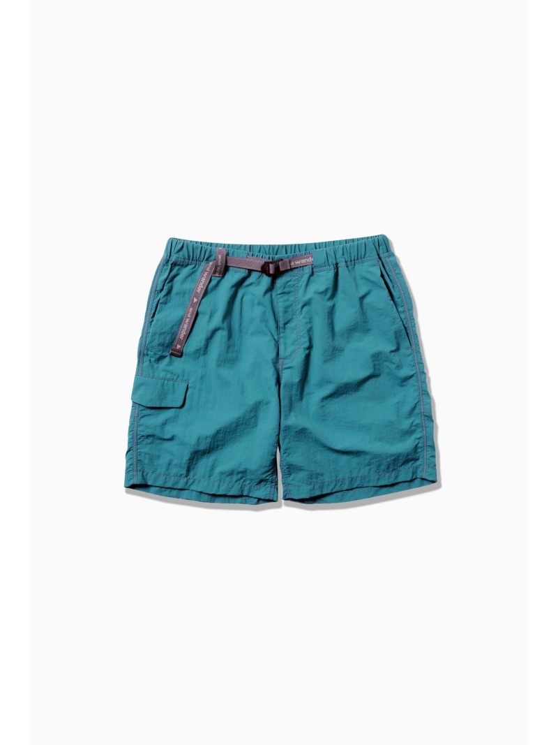 and wander Ny taffeta hiker short pants アンドワンダー パンツ その他のパンツ ネイビー ブラック【送料無料】