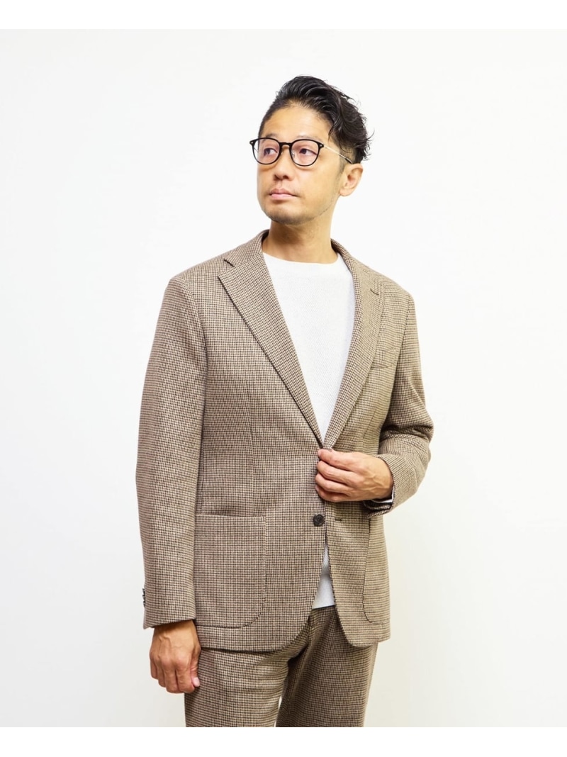 【SALE／50%OFF】MEN'S MELROSE ガンクラブムリネコンフォートジャケット(セットアップ可) メンズメルローズ ジャケット・アウター テーラードジャケット・ブレザー ベージュ【RBA_E】【送料無料】