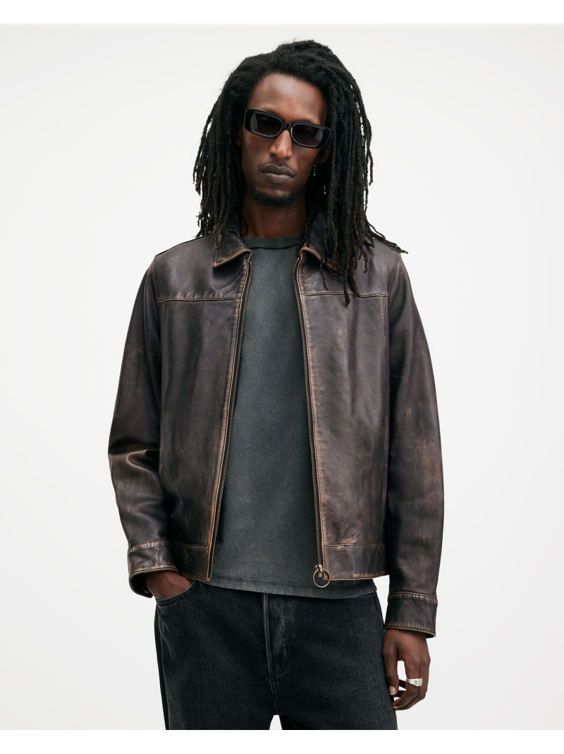 ALLSAINTS (M)ALKAN JACKET オールセインツ ジャケット・アウター その他のジャケット・アウター ブラック【送料無料】