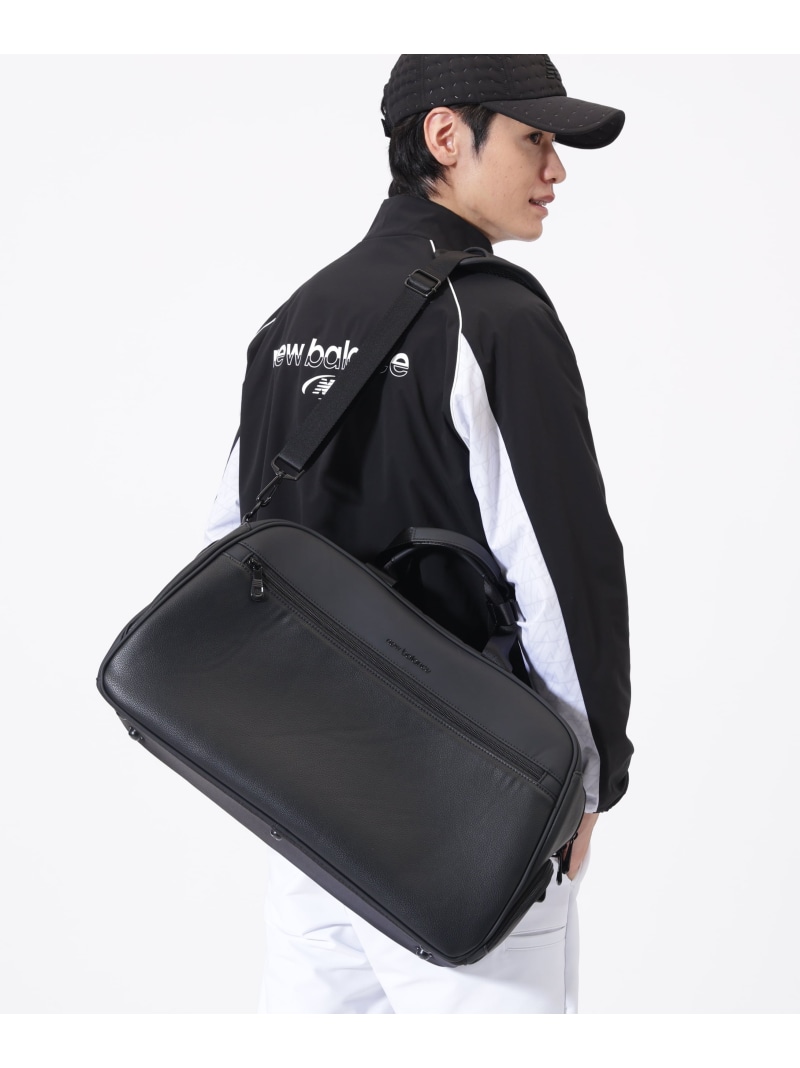 New Balance Golf シューズインポケット付き ボストンバッグ (UNISEX) ニューバランスゴルフ バッグ その他のバッグ ブラック ホワイト【送料無料】｜ Fashion Men