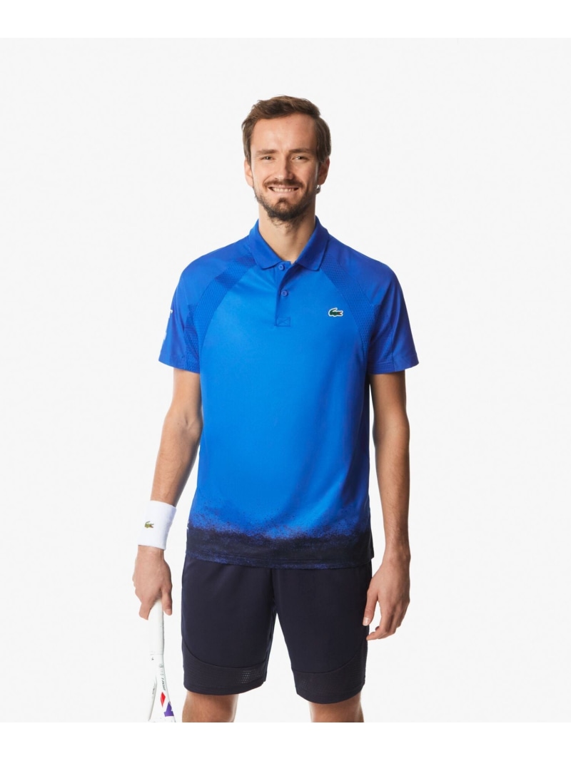 【SALE／30%OFF】LACOSTE 『メドベージェフ』ウルトラ素っ気ない コートデザインポロシャツ ラコステ トップス スポーツシャツ 青み【RBA_E】【貨物輸送無料】