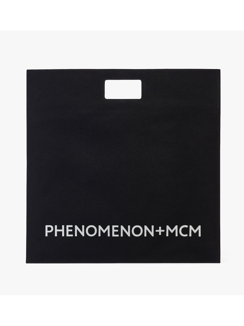 MCM 【堅苦しさ】PHENOMENON x MCM綿織物帆布 ビッグ スクエアトート エムシーエム 御徒面子 トートバッグ 黒いこと ベージュ【貨物輸送無料】