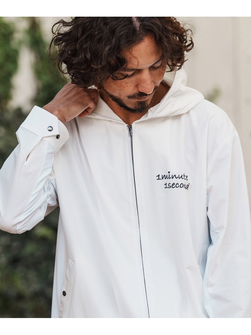 1minute 1second mpa4000-cursive embroidery nylon jersey hoodie パーカー カンビオ トップス パーカー・フーディー 黒いこと 米国海軍 白いこと【貨物輸送無料】
