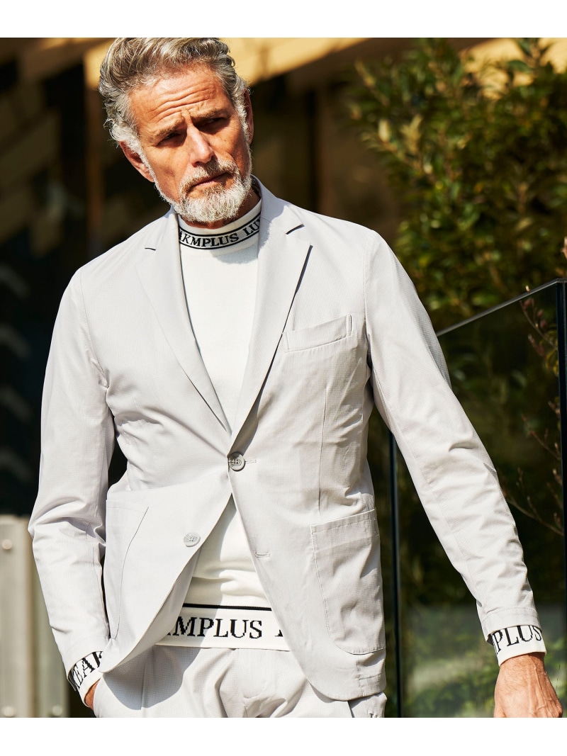 【SALE/30%OFF】LUXEAKMPLUS LUXEAKMPLUS ゴルフ ブリーザブルストレッチジャケット シフォン ジャケット・アウター テーラードジャケット・ブレザー ブラック グレー【RBA_E】【送料無料】| Fashion Men