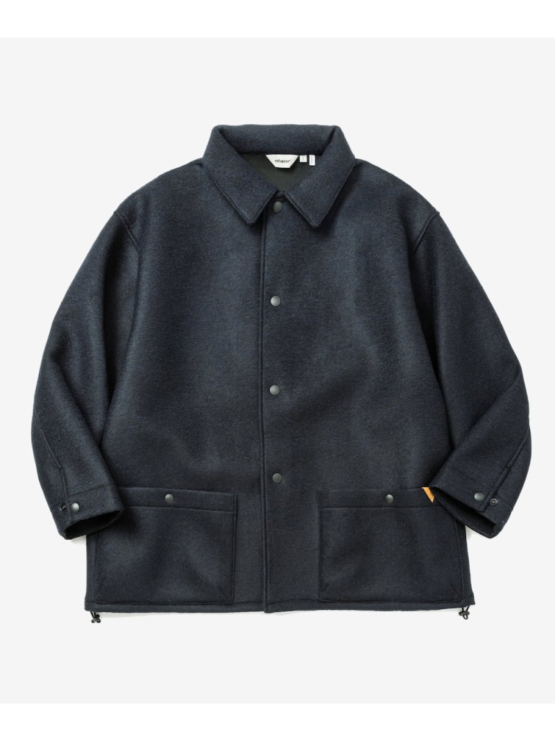 rehacer rehacer/(M)Wool Bonding Coach Jacket レアセル ジャケット・アウター その他のジャケット・アウター グレー ブラック【送料無料】