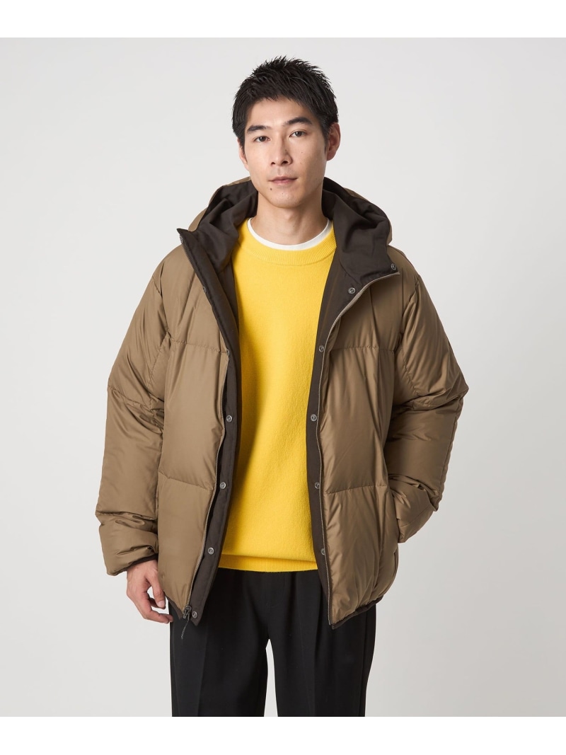 【SALE／30%OFF】UNITED ARROWS green label relaxing 【別注】＜TAION＞リヴァーシブル 落ちこむ フーディ 上衣 ユナイテッドアローズ 逃げ口 ジャケット・アウター ダウンジャケット・ダウンベスト 黒いこと 赤銅色【RBA_E】【貨物輸送無料】