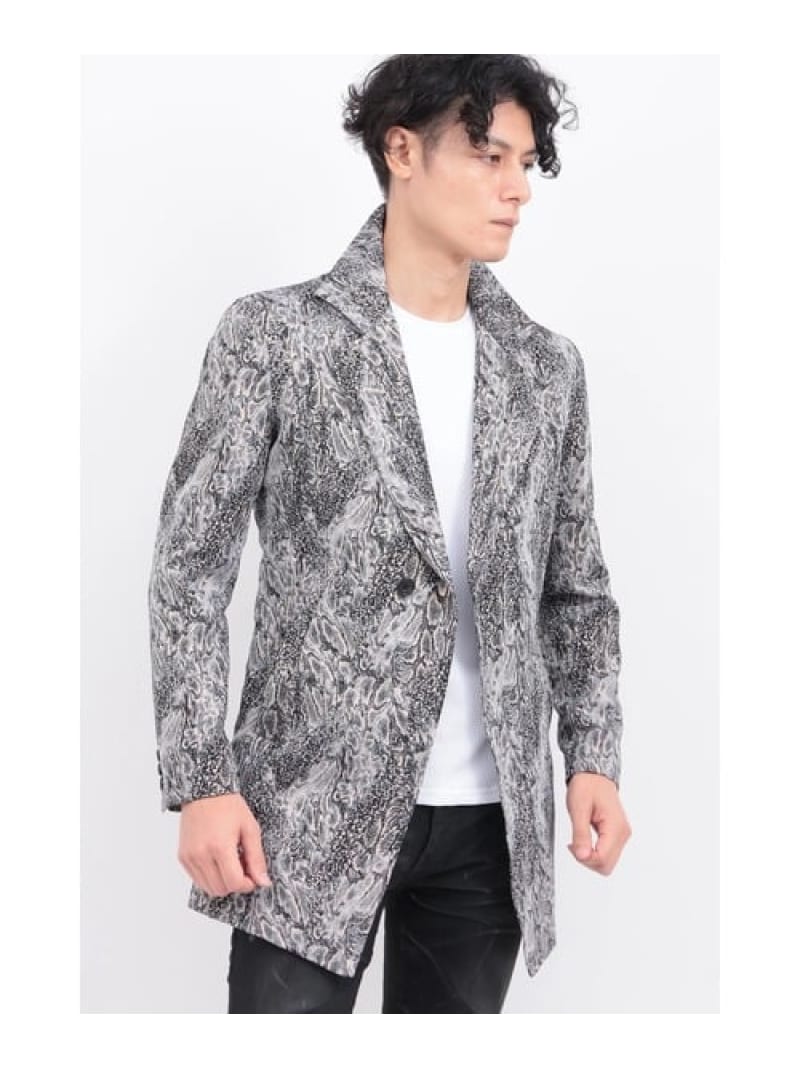 【SALE／30%OFF】TORNADO MART TORNADO MART∴ スターリングパイソンパッチコート トルネードマート ジャケット・アウター その他のジャケット・アウター シルバー【RBA_E】【送料無料】