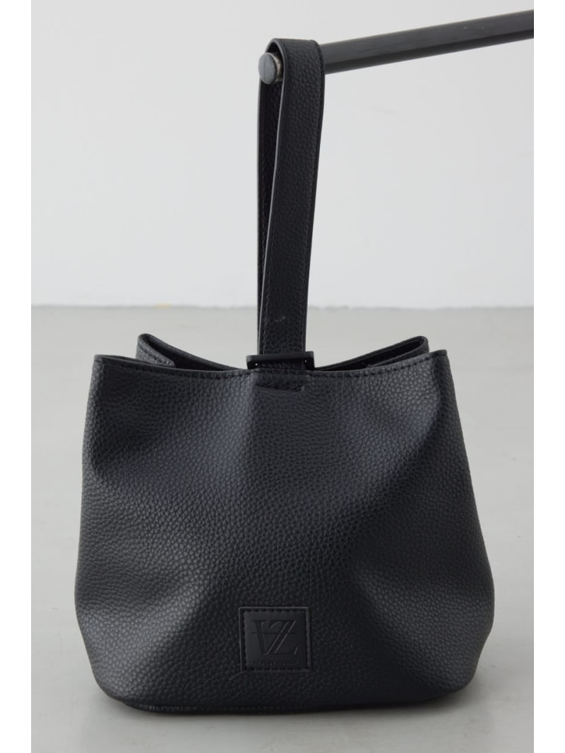 AZUL BY MOUSSY パッチ合皮巾着バッグ アズールバイマウジー バッグ その他のバッグ ブラック グレー【送料無料】