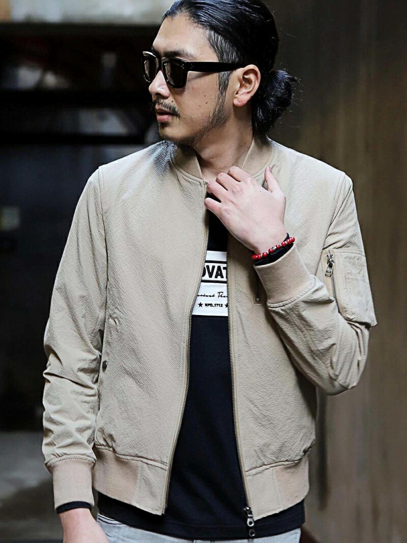 楽天市場 Sale 70 Off Rattle Trap サッカーma 1 メンズ ビギ コート ジャケット ミリタリージャケット ベージュ ネイビー グレー Rba E 送料無料 Rakuten Fashion Men