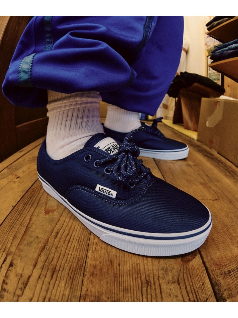 BEAMS BEAMS｜【別注】Vans / Authentic｜メンズ シューズ スニーカー｜ジャージ素材 光沢感｜ストリート 上品｜ローカット｜オールシーズン ビームス メン シューズ・靴 スニーカー ネイビー【送料無料】｜ Fashion Men 9,196円