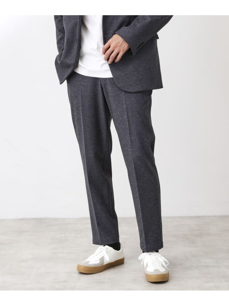 【SALE／30%OFF】THE SHOP TK 起毛TRジャージスラックス【洗濯機OK/ストレッチ/セットアップ可】 ザ ショップ ティーケー パンツ その他のパンツ ネイビー ブラウン ブルー【RBA_E】【送料無料】