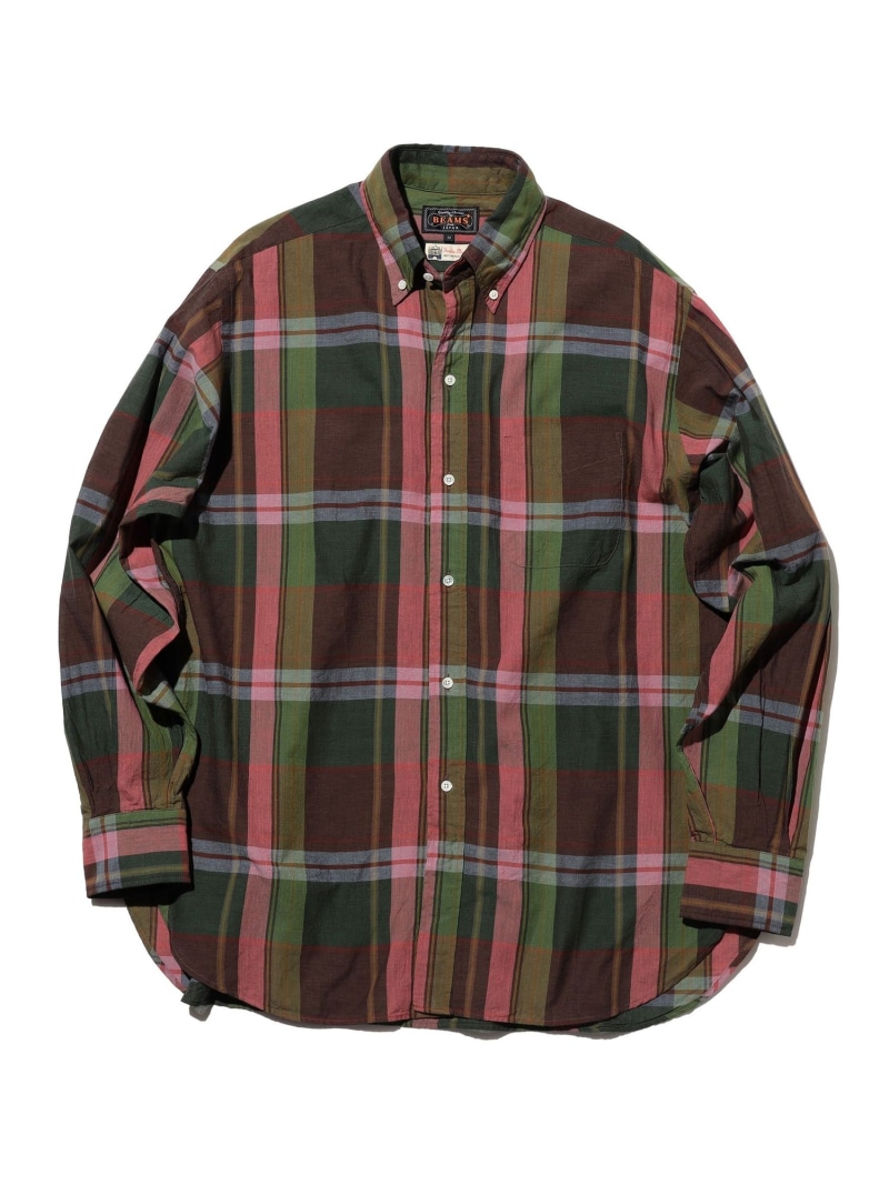 【SALE/30%OFF】BEAMS PLUS 【7/16新規値下げ】B.D. Classic-fit Madras ビームス メン トップス シャツ・ブラウス グリーン ブルー ブラウン【RBA_E】【送料無料】| Fashion Men