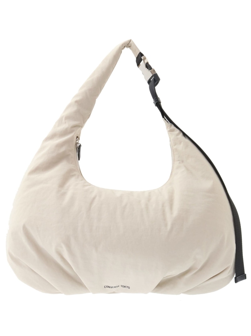 CONVERSE TOKYO NYLON GATHER MOON SHOULDER BAG コンバーストウキョウ 御徒面子 ショルダーバッグ ベージュ 黒いこと カーキ緑であること【貨物輸送無料】 バッグ・小物・ブランド雑貨-ショルダーバッグ・メッセンジャーバッグ-バッグ