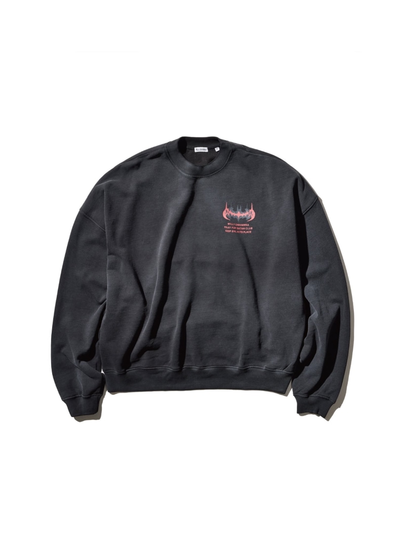 【SALE／30%OFF】WILLY CHAVARRIA SATAN BOMBR CREW ウィリーチャバリア トップス スウェット・トレーナー 黒いこと 白いこと【RBA_E】【貨物輸送無料】