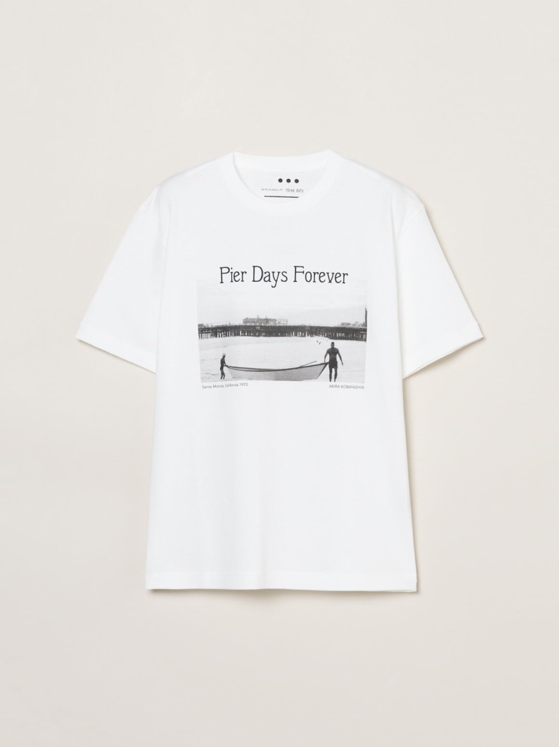 three dots Unisex Grapihc tee スリードッツ トップス カットソー・Tシャツ ブラック【送料無料】