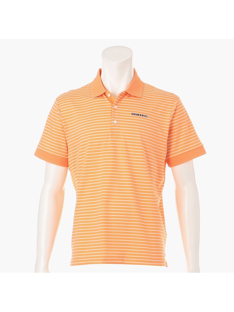 【SALE／30%OFF】BRIEFING GOLF MENS STRIPE POLO RELAXED FIT ブリーフィング トップス カットソー・Tシャツ ブルー オレンジ【RBA_E】【送料無料】｜ Fashion Men