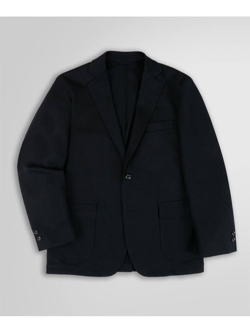 BROOKS BROTHERS ラミー ジャージー 段返り3ボタン アンコンジャケット ブルックス ブラザーズ ジャケット・アウター テーラードジャケット・ブレザー ネイビー グレー【送料無料】
