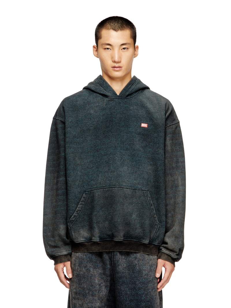 【SALE／40%OFF】DIESEL メンズ プルオーバーパーカー S-KAI ディーゼル トップス パーカー・フーディー ブラック ブラウン【RBA_E】【送料無料】