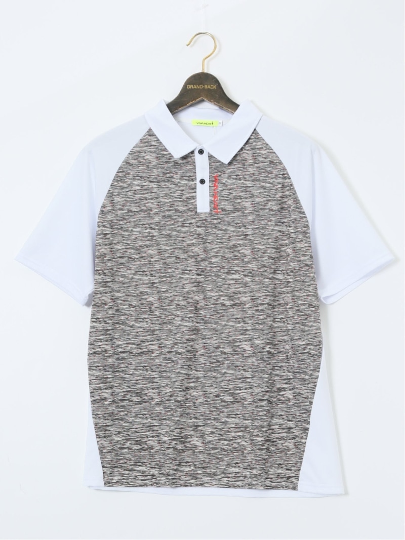 GRAND-BACK 【大きいサイズ】ビバハート/VIVA HEART 吸水速乾 ストレッチ 配色半袖ポロシャツ 【26SS】 タカキュー トップス ポロシャツ ブルー ホワイト【送料無料】