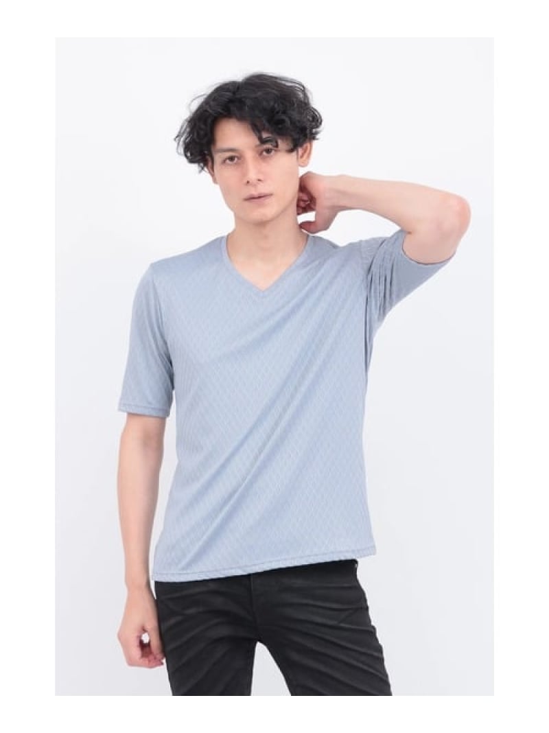 TORNADO MART TORNADO MART∴ミラージュJQジャージー5ブソデVネックCT トルネードマート トップス カットソー・Tシャツ ピンク ホワイト グレー【送料無料】