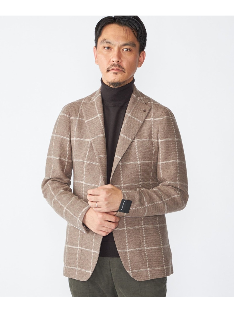 SHIPS MEN TAGLIATORE: ウール ウインドウ ペーン ジャケット シップス ジャケット・アウター テーラードジャケット・ブレザー ベージュ【送料無料】| Fashion Men