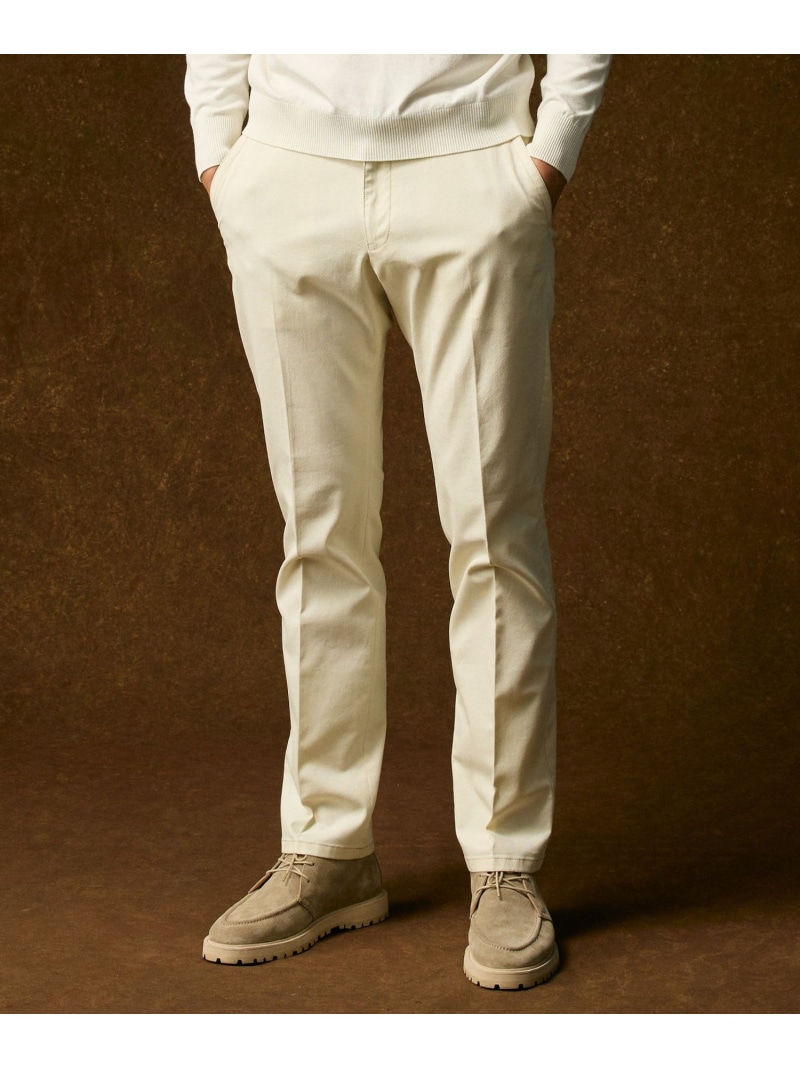 JOSEPH ABBOUD 【ウエストも伸びる!オーガニックコットン使用・25AW】トリコチンストレッチ パンツ ジョセフアブード パンツ その他のパンツ ネイビー ベージュ ワインレッド ブラック ホワイト【送料無料】| Fashion Men
