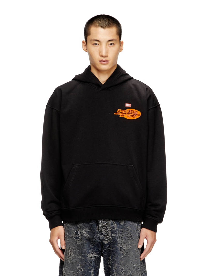 【SALE／40%OFF】DIESEL メンズ プルオーバーパーカー S-BOXT-HOOD-T5 ディーゼル トップス パーカー・フーディー ブラック【RBA_E】【送料無料】