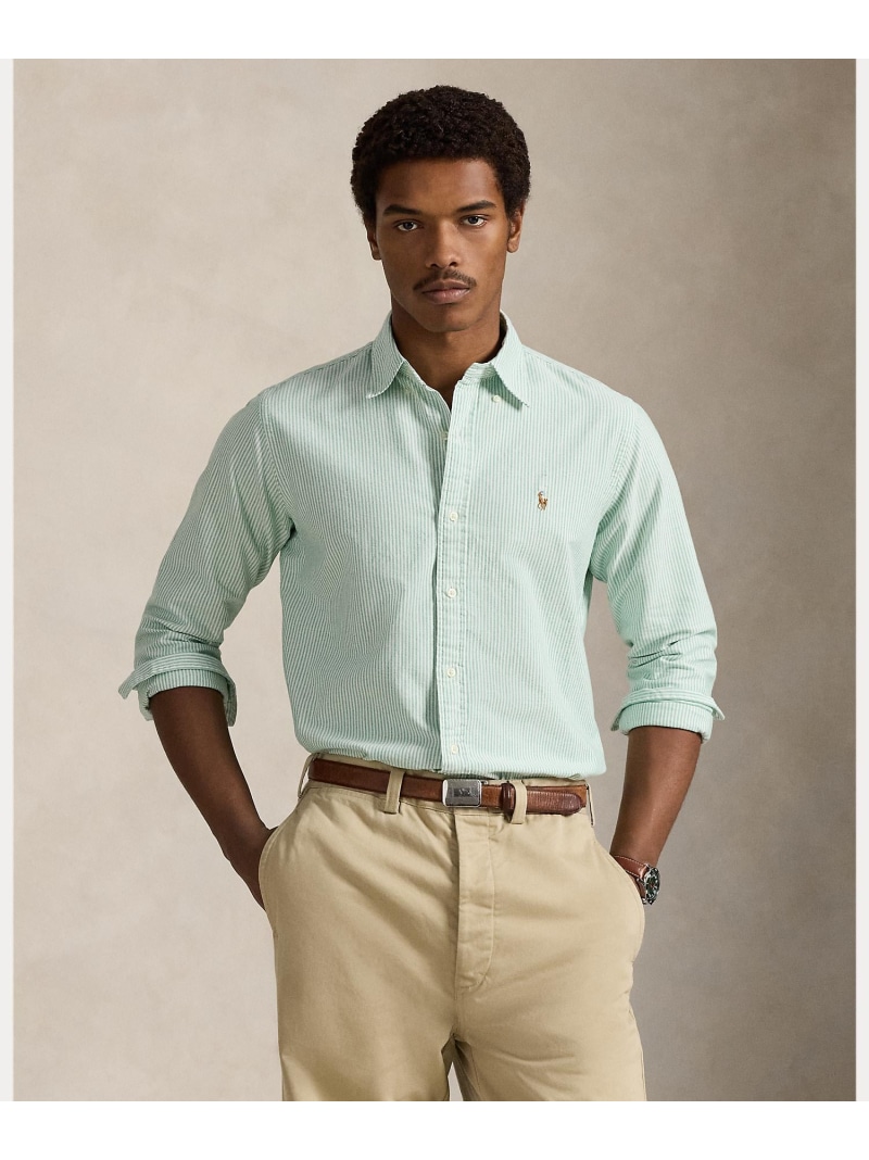 POLO RALPH LAUREN クラシック フィット オックスフォード シャツ ラルフローレン トップス シャツ・ブラウス グリーン【送料無料】