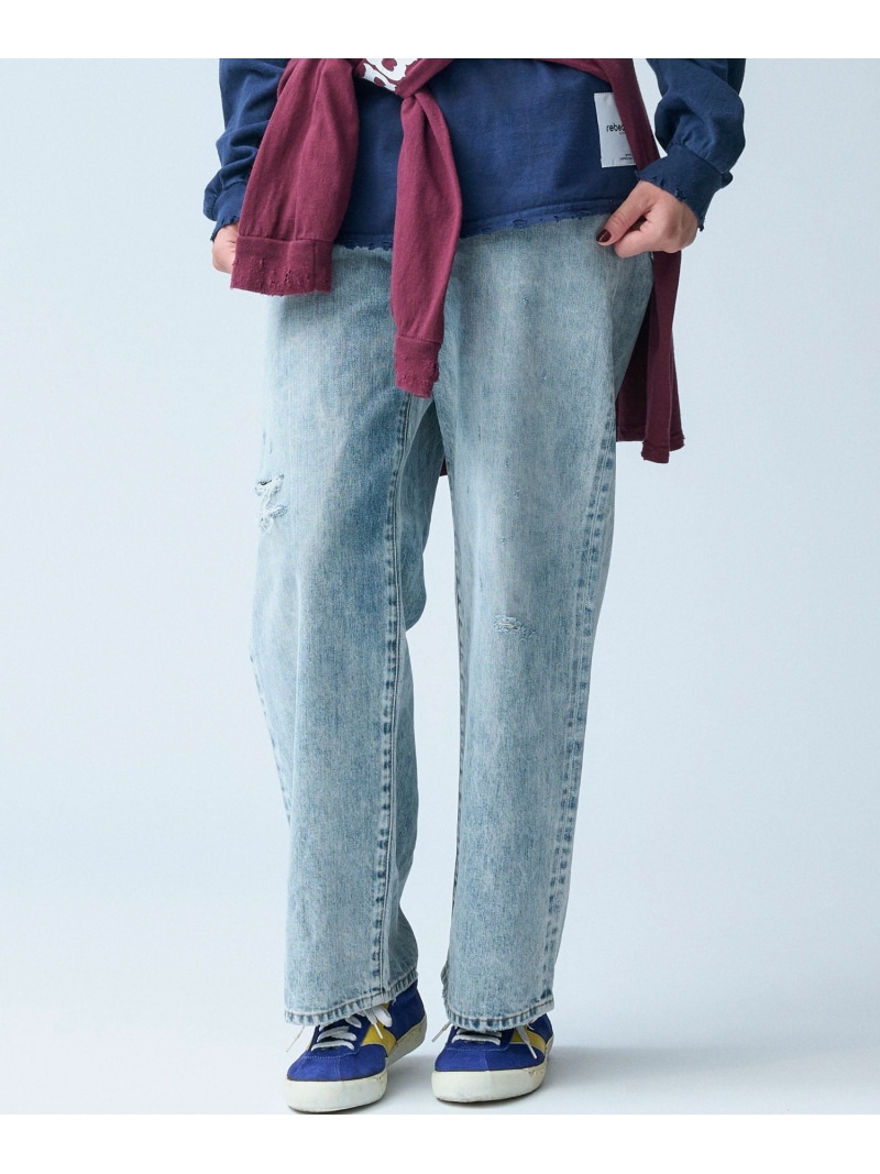 Johnbull Private labo 【DENIM DELIGHT DAYS】セルヴィッチデニムワイドジーンズ ジョンブルプライベートラボ ズボン下 デニム・ジーンズズボン下 青み【貨物輸送無料】