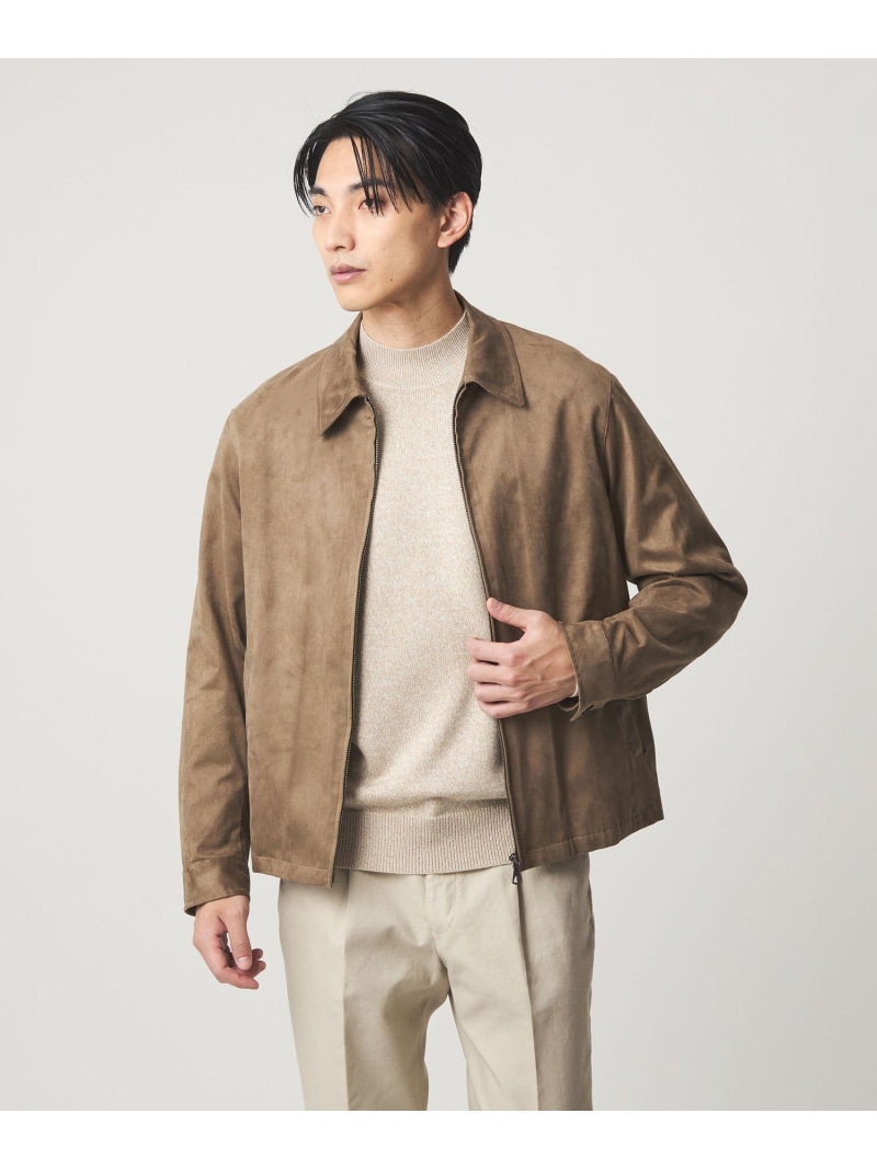 【SALE／40%OFF】UNITED ARROWS green label relaxing DC ポリエステル スエードライク 上衣 ユナイテッドアローズ 降車口 ジャケット・アウター 上衣・前掛け 薄墨色 ベージュ【RBA_E】【貨物輸送無料】